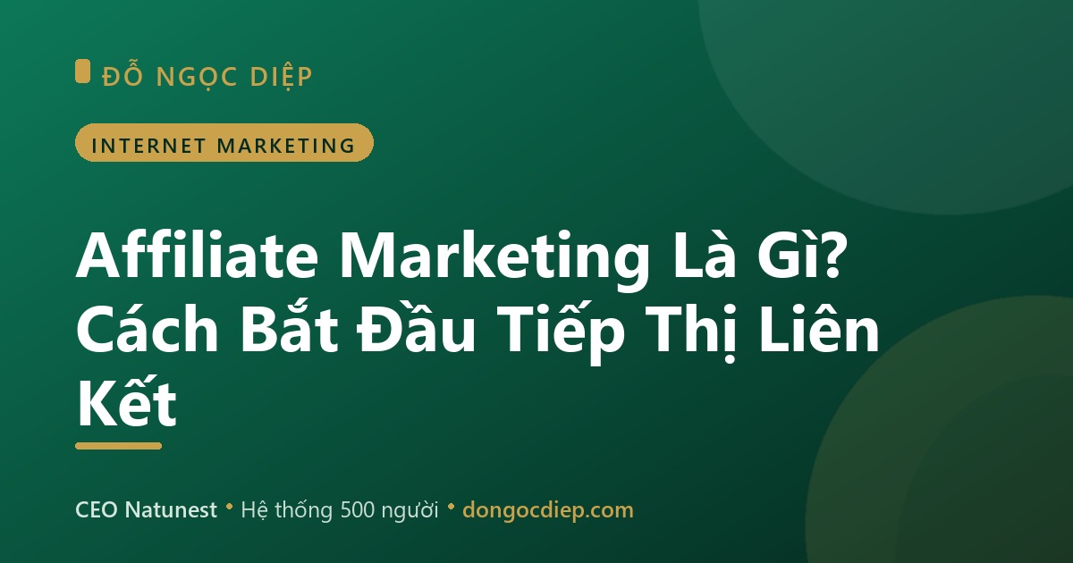 Affiliate Marketing Là Gì? Cách Bắt Đầu Tiếp Thị Liên Kết