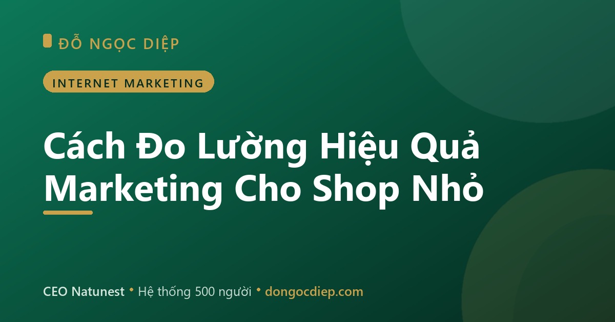 Cách Đo Lường Hiệu Quả Marketing Cho Shop Nhỏ
