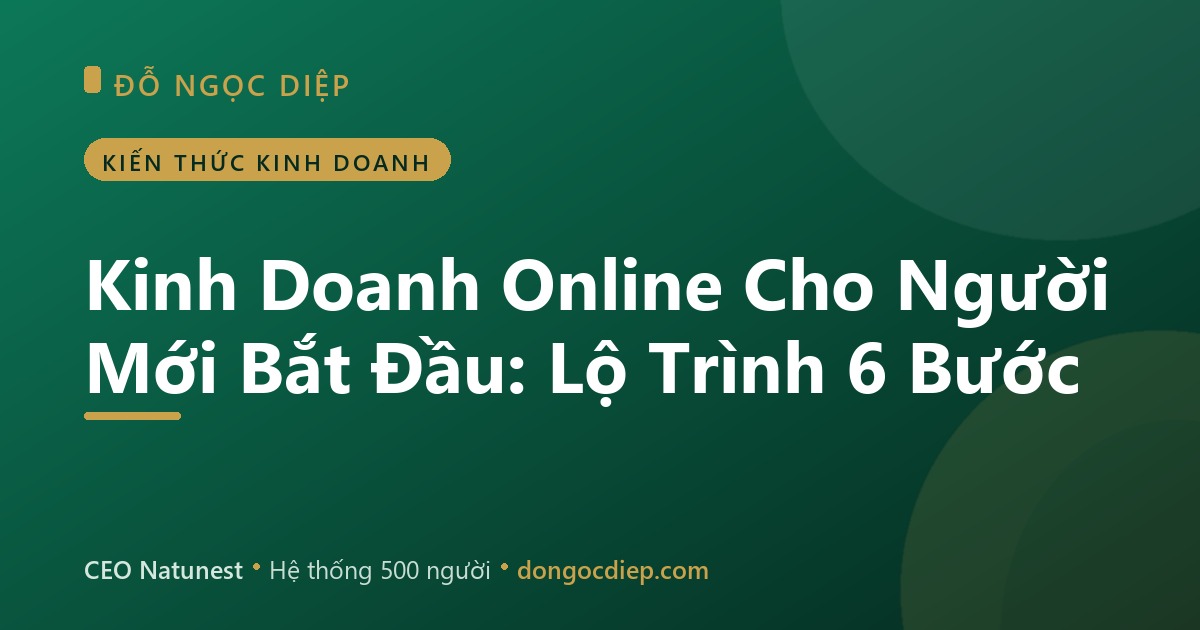 Kinh Doanh Online Cho Người Mới Bắt Đầu: Lộ Trình 6 Bước