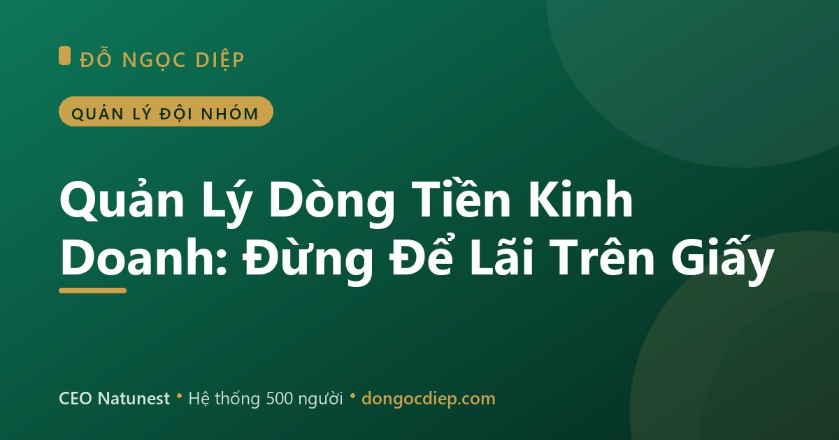 Quản Lý Dòng Tiền Kinh Doanh: Đừng Để Lãi Trên Giấy