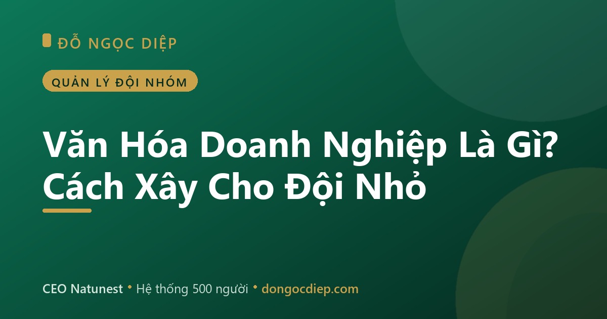 Văn Hóa Doanh Nghiệp Là Gì? Cách Xây Cho Đội Nhỏ
